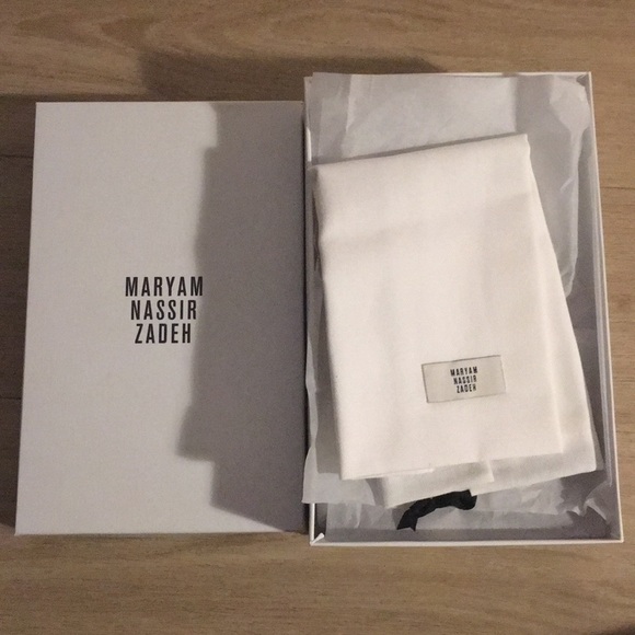 NWT MARYAM NASSIR ZADEH Palo Mule - White Calf - Picture 5 of 6